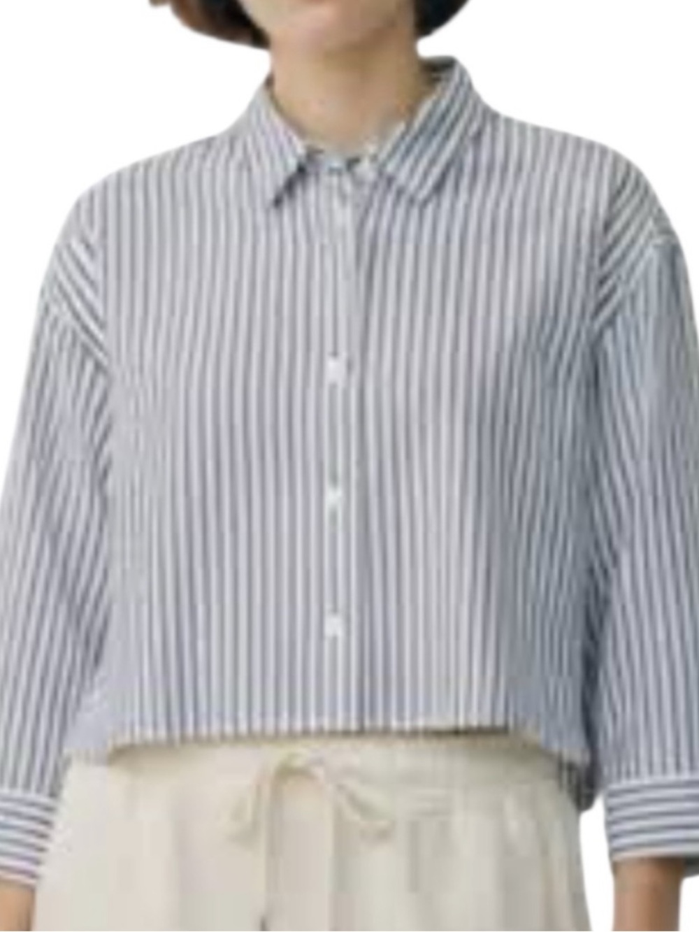 NWT Everlane Boxy Striped Button Front Shirt